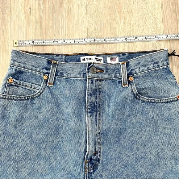 ReDone Levi’s Collection 70s Indigo Daisy Straight Denim Jeans Sz 27